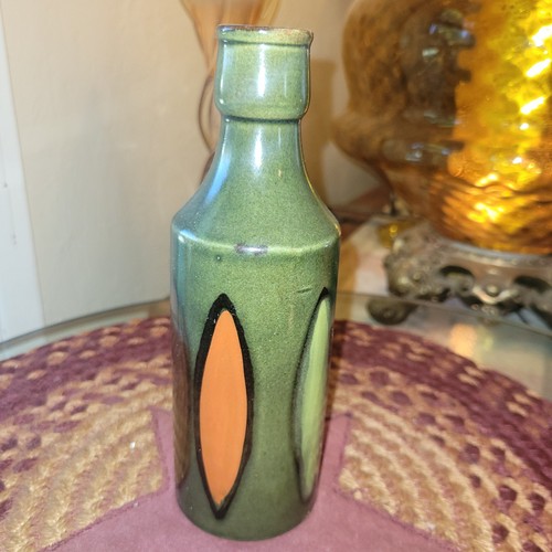 Vintage pottery bottle vase - bottle,