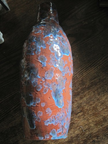 Art pottery bottle vase - art,